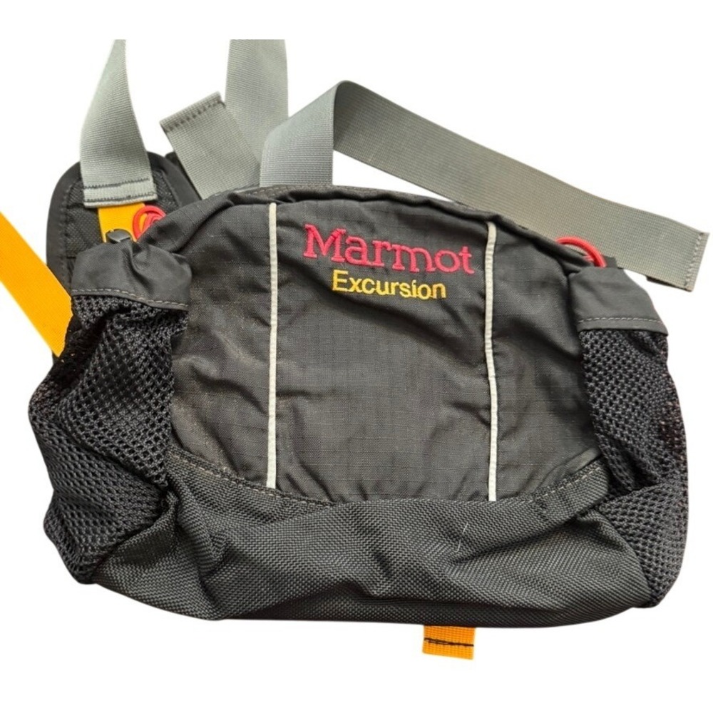 Marmot Excursion Fanny Pack Waist Bag Black Orange Biospan Hiking Travel RN79448